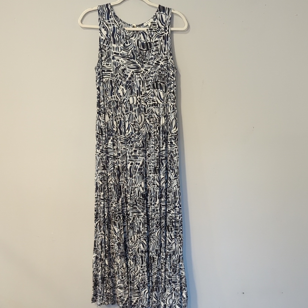 Tyler Boe Black and White Patterned Maxi Dress‎